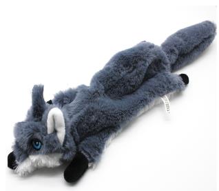 Small Crinkle Wolf Dog Toy