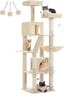 180cm Large Cat Tree For Indoor Cats, Multi-Level Cat Tower Cat Scratching Post