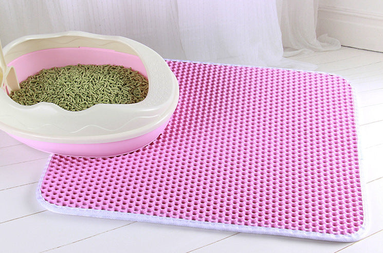 EVA Double Layer Cat Litter Mat, Waterproof Pet Mat