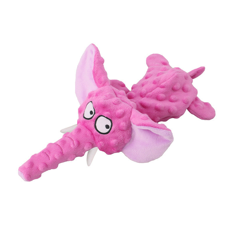 Squeaky & Crinkle Elephant Dog Toy