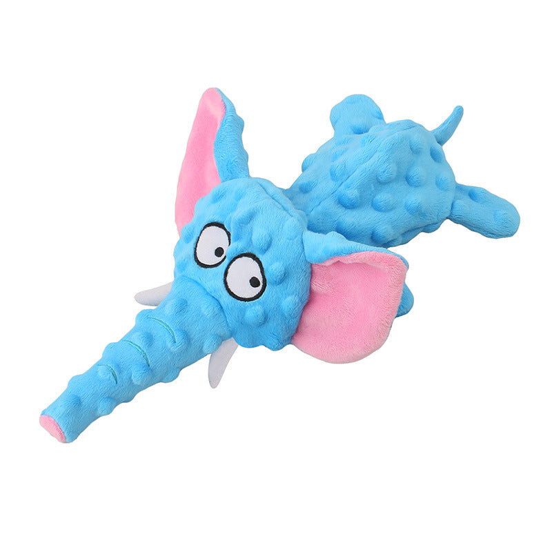 Squeaky & Crinkle Elephant Dog Toy