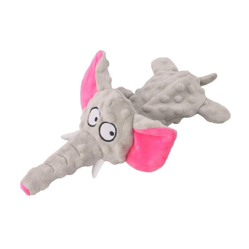 Squeaky & Crinkle Elephant Dog Toy